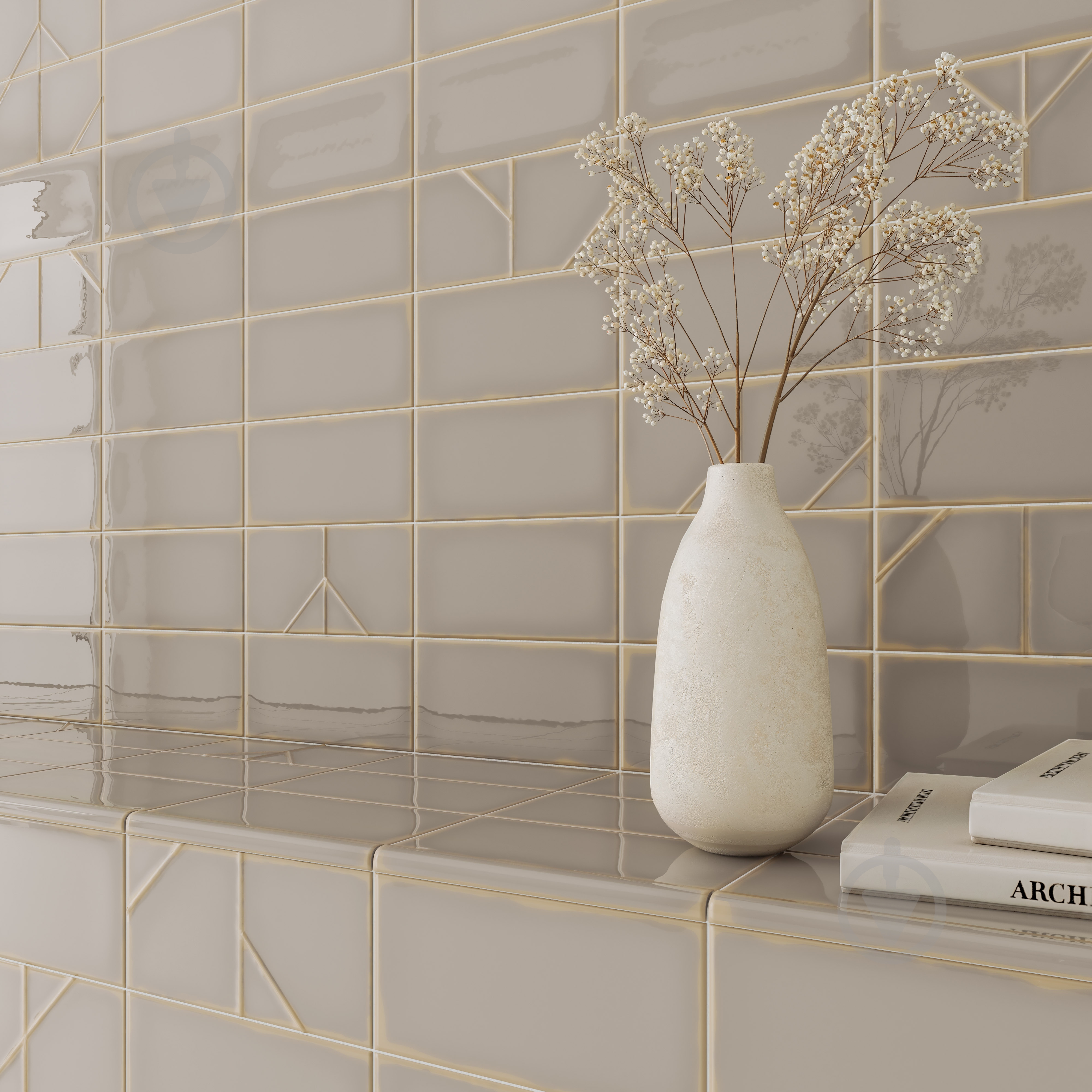 Плитка WOW TILES S.L. Origami pewter 6.2 смx12.5 см - фото 11