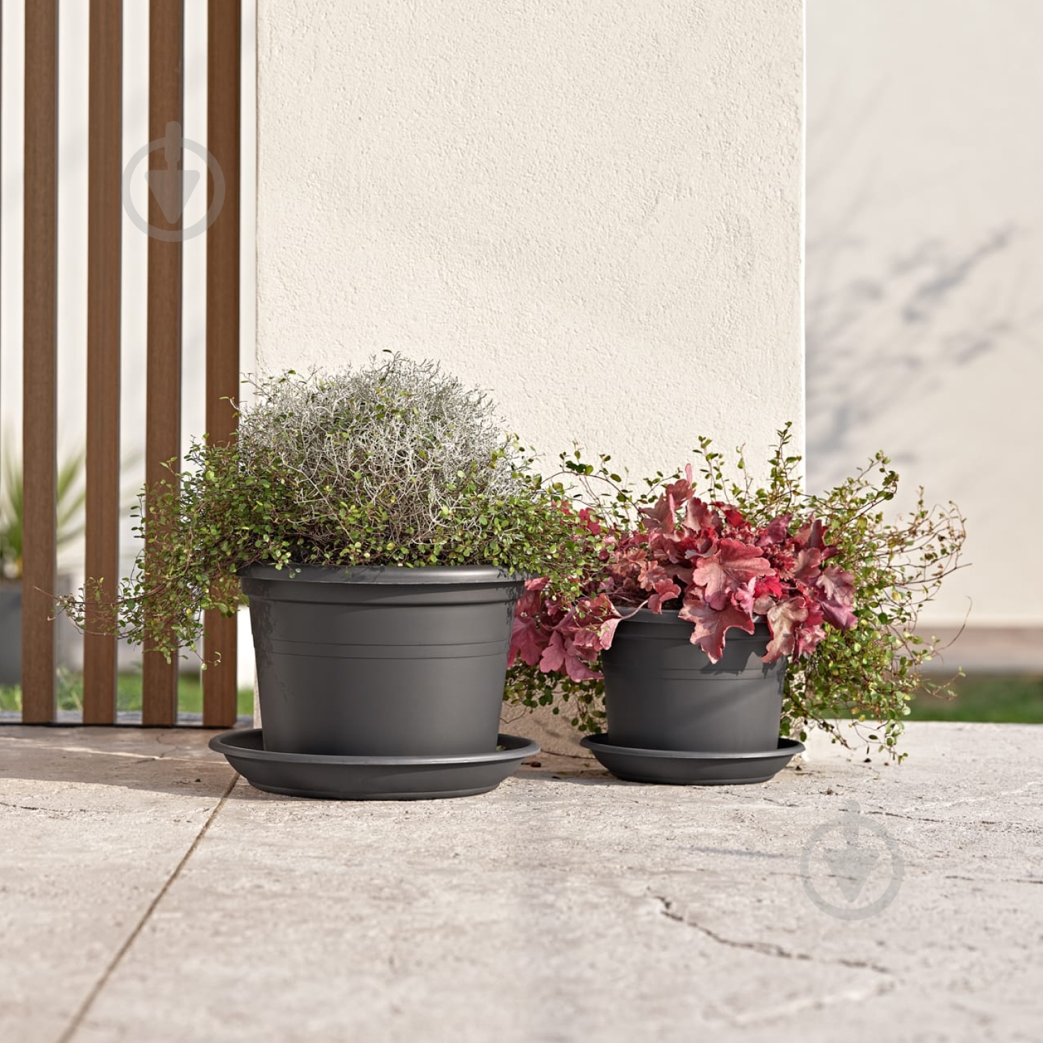 Піддон BASIC ROUND пластик терракот 76 см (33154076001) TeraPlast - фото 2