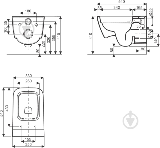Унитаз подвесной Kolo M23120000 - фото 3