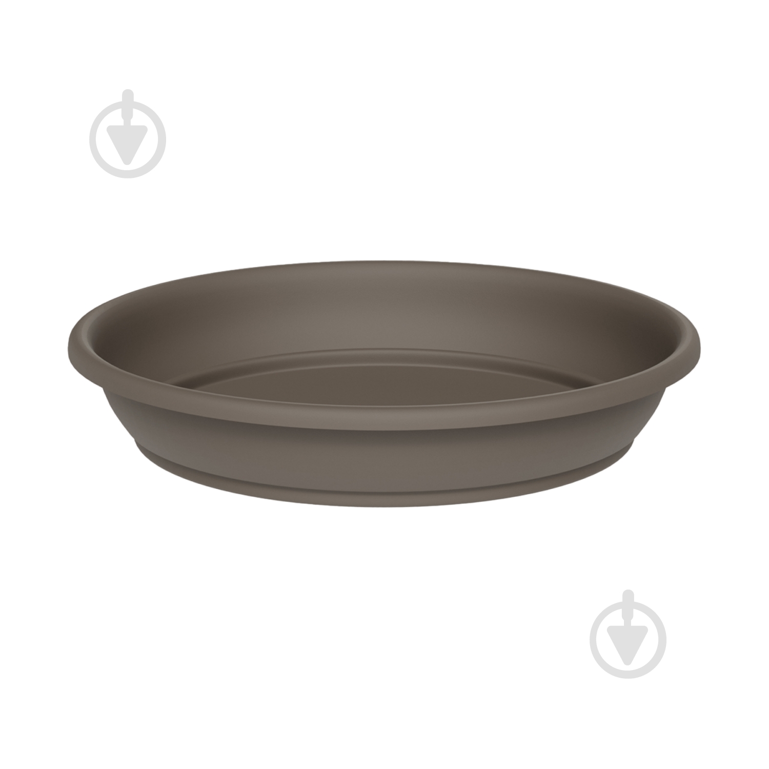 Піддон BASIC ROUND пластик серо-коричневый 46 см (33154046406) TeraPlast - фото 1