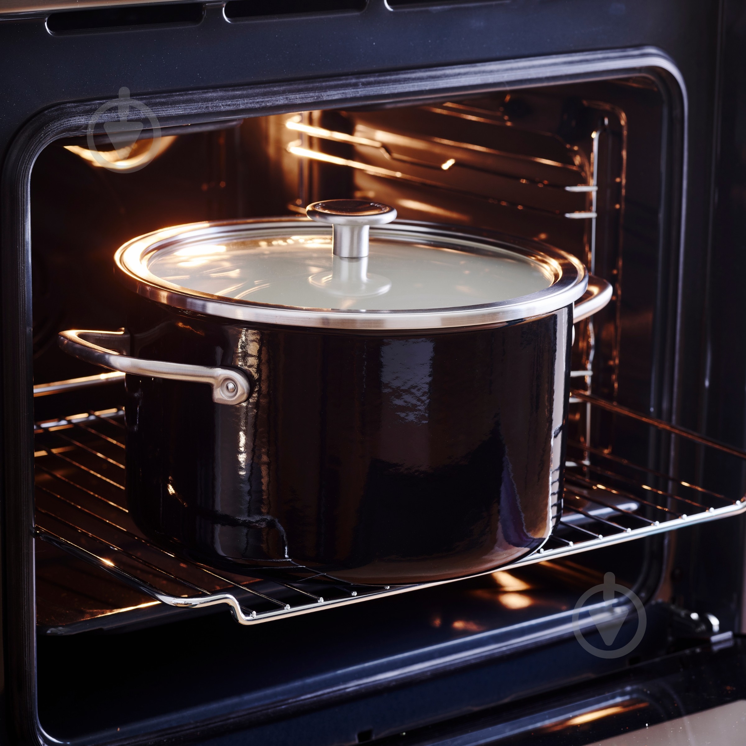 Каструля з кришкою KitchenAid Steel Core, 24 см, 6 л, матовий чорний (CC006001-001) - фото 2