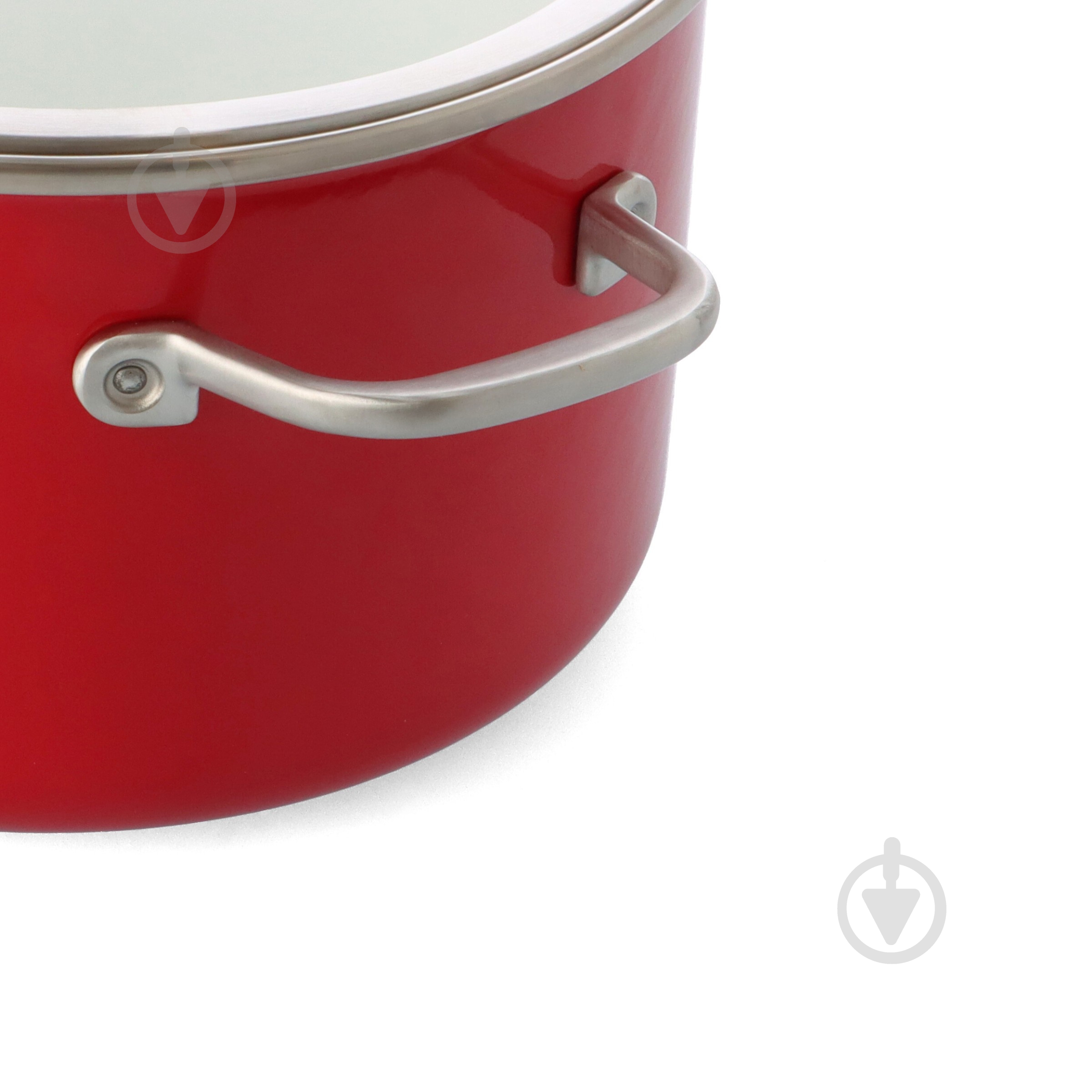Каструля з кришкою KitchenAid Steel Core, 24 см, 6 л, червоний (CC003270-001) - фото 2