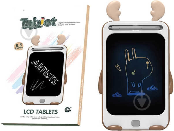 Планшет для рисования LCD Рожки бежевый OTE0643171/beige - фото 1 Планшет для рисования LCD Рожки бежевый OTE0643171/beige - фото 1
