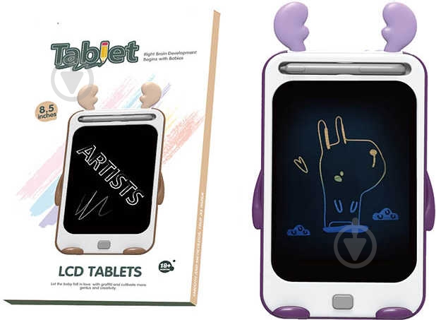 Планшет для рисования LCD Рожки лиловый OTE0643171/lilac - фото 1