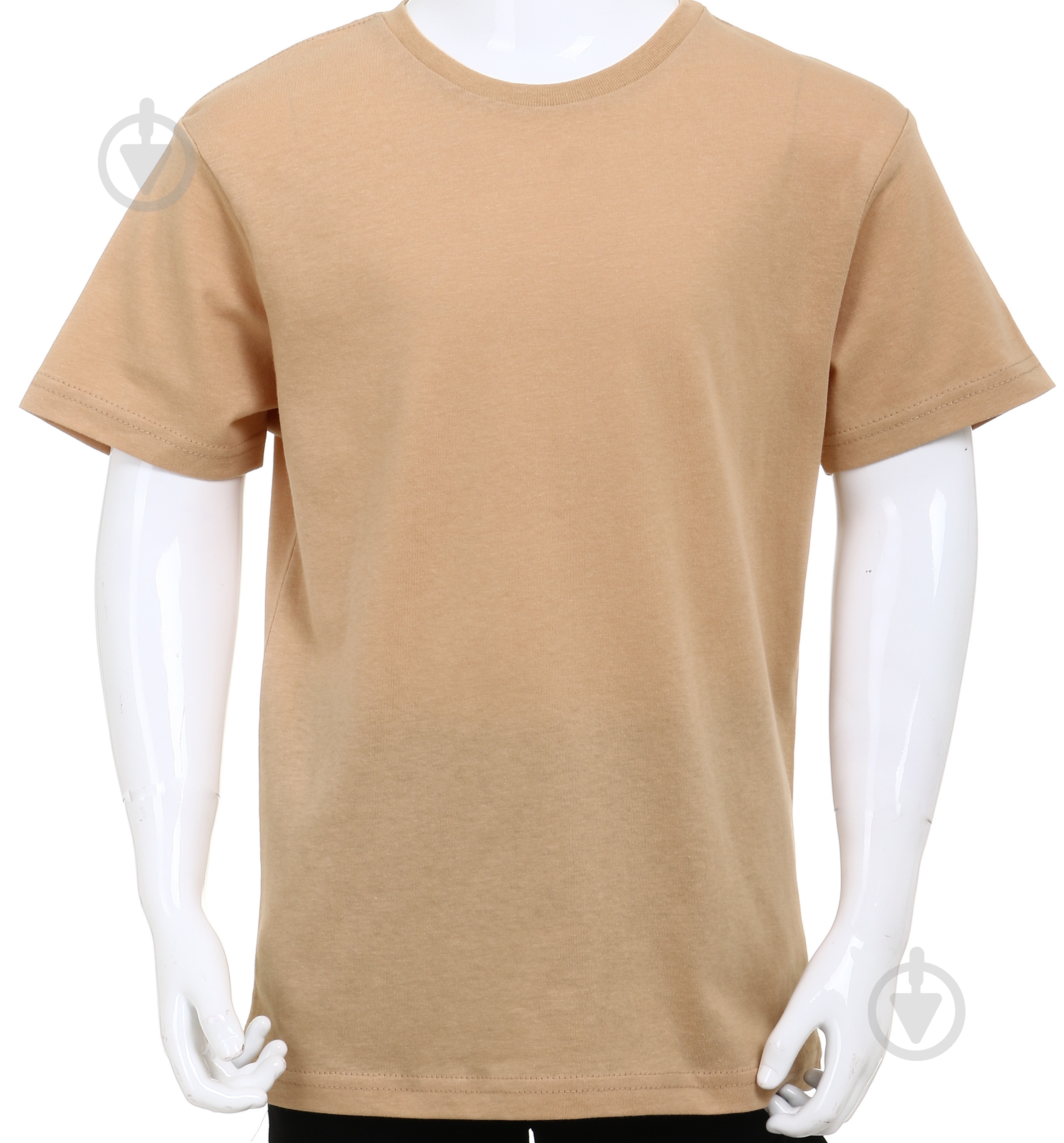 Футболка для девочек/для мальчиков р.128/134 песочный 208 - фото 1