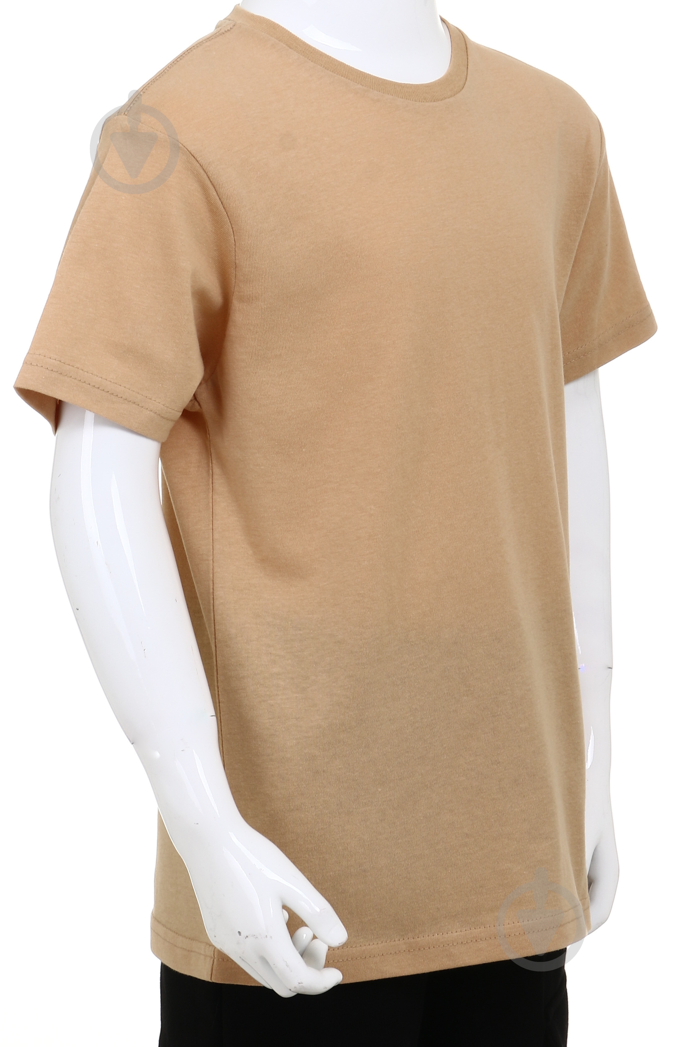 Футболка для девочек/для мальчиков р.128/134 песочный 208 - фото 2