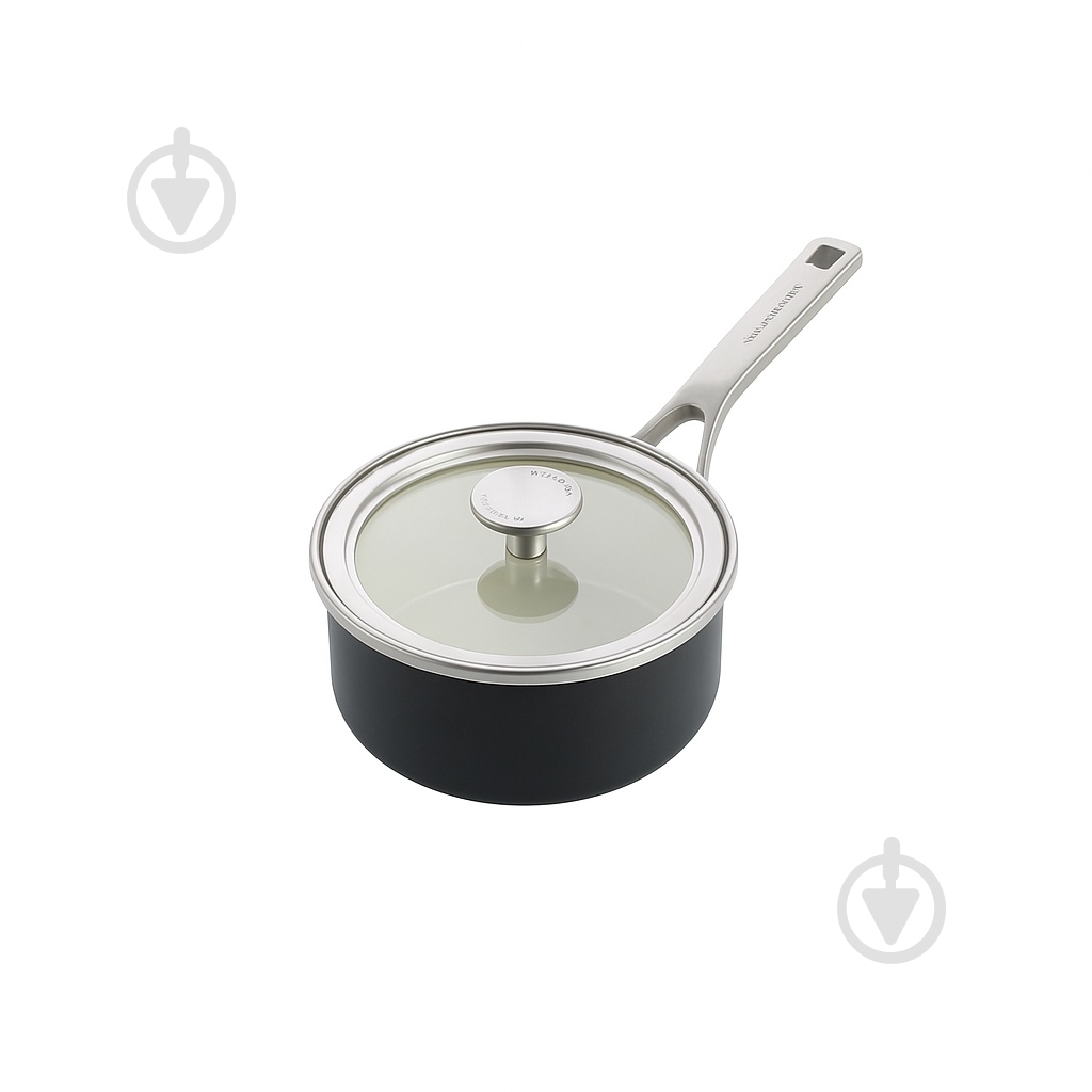 Ківш з кришкою KitchenAid Steel Core, 18 см, 2 л, матовий чорний (CC005998-001) - фото 1