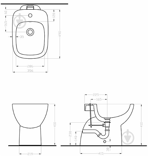 Биде напольное Kolo KOLO Style (L25000000) - фото 2 Биде напольное Kolo KOLO Style (L25000000) - фото 2