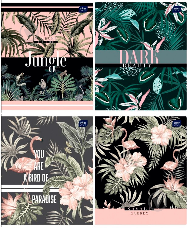 Тетрадь школьная 60 листов в клетку Dark jungle в ассортименте InterDRUK - фото 1 Тетрадь школьная 60 листов в клетку Dark jungle в ассортименте InterDRUK - фото 1