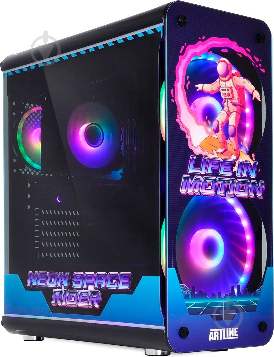 Системный блок Artline Overlord NEON (NEONv88) black - фото 1 Системный блок Artline Overlord NEON (NEONv88) black - фото 1