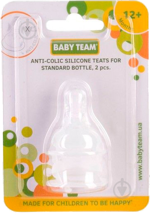 Соска Baby Team силіконова антиколікова 2 шт 2011 - фото 2