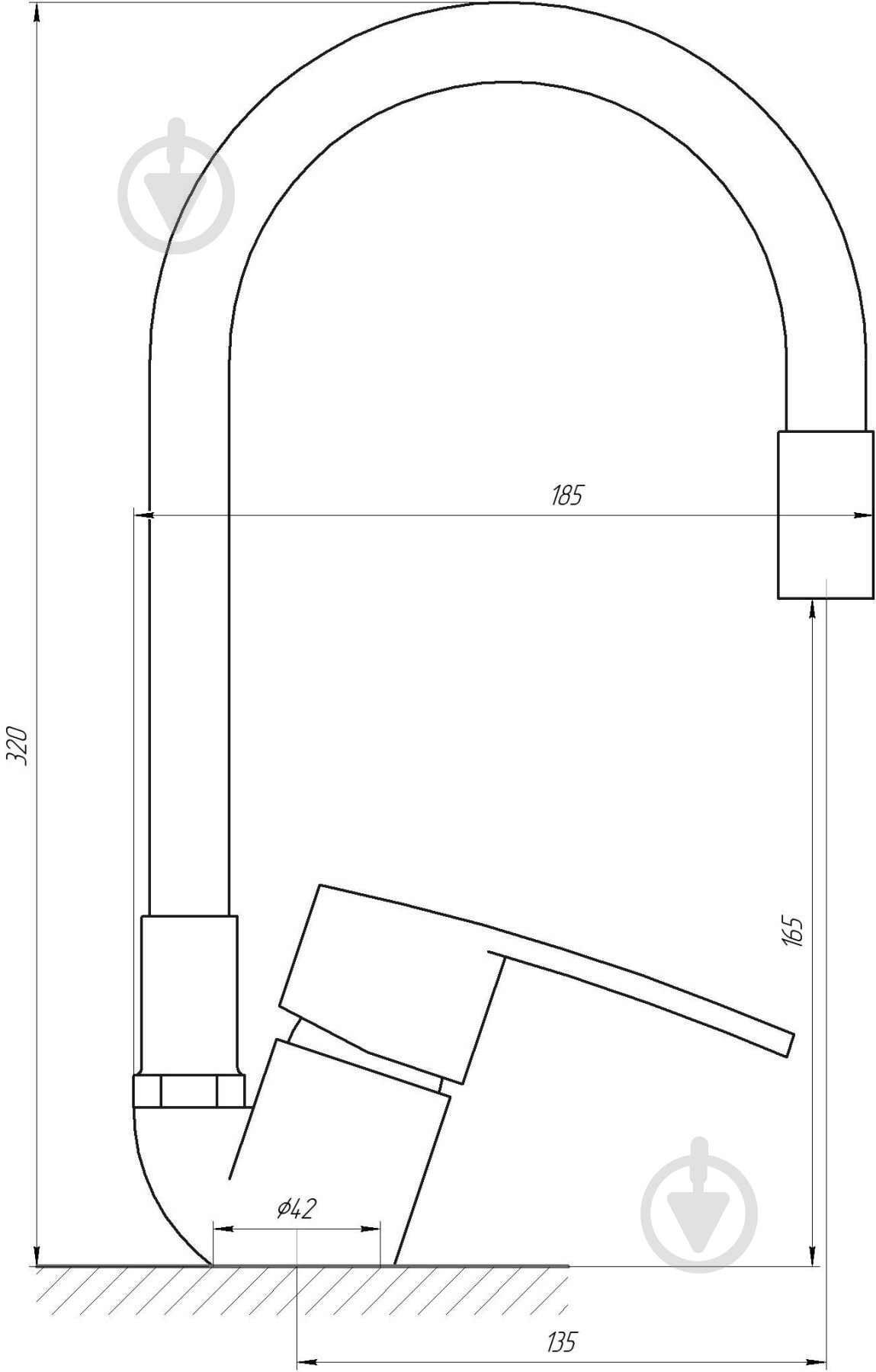 Змішувач для кухні DOMINO SIRIUS DSV-203SLR-Black - фото 4 Змішувач для кухні DOMINO SIRIUS DSV-203SLR-Black - фото 4