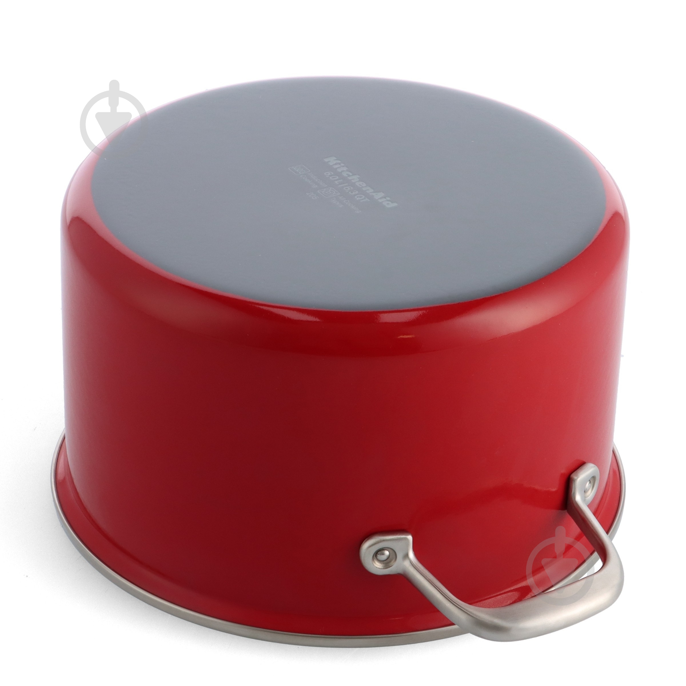 Набір посуду KitchenAid Steel Core, 16/18/20/24 см, 1,3/2/3,7/6 л, 10 предметів, червоний (CC004921-001) - фото 4