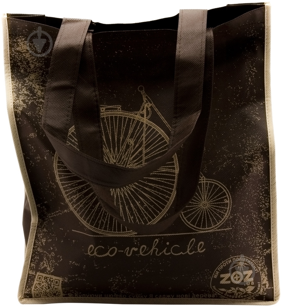 Экосумка Велосипед спанбонд 34.5х41.5 см - фото 1 Экосумка Велосипед спанбонд 34.5х41.5 см - фото 1