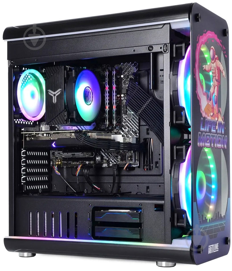 Компьютер Artline Overlord NEON (NEONv92) black - фото 6