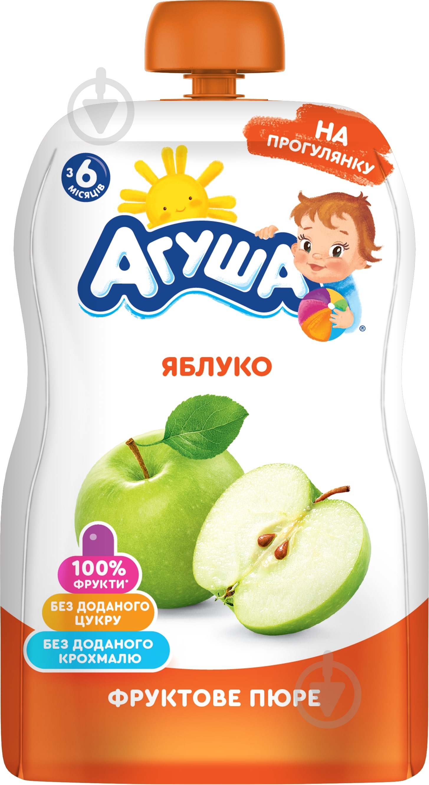 Пюре Агуша Яблоко 90 г - фото 1
