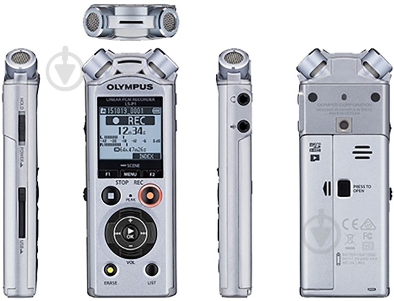 Диктофон OLYMPUS LS-P1 Metallic - фото 5 Диктофон OLYMPUS LS-P1 Metallic - фото 5