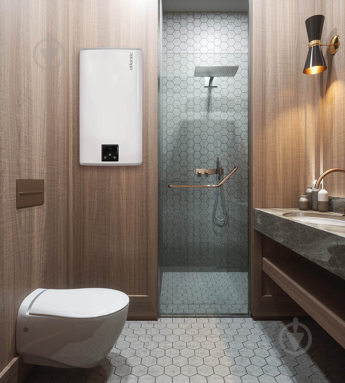 Бойлер Atlantic Steatite Cube WI-FI VM 075 S4CW (2400W) - фото 4 Бойлер Atlantic Steatite Cube WI-FI VM 075 S4CW (2400W) - фото 4