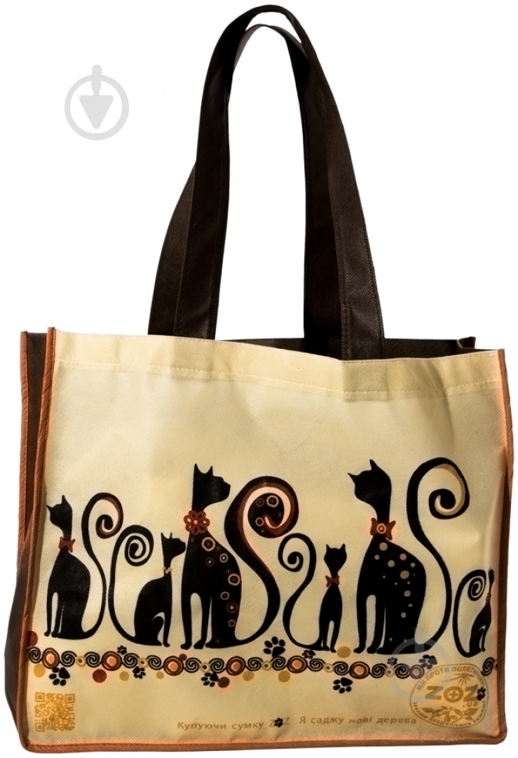 Экосумка Коты 34.5х41.5 см - фото 1