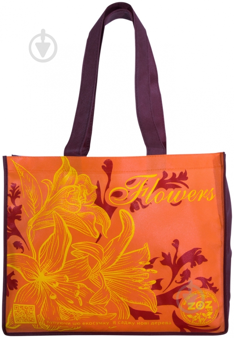 Экосумка Цветы 34.5х41.5 см - фото 1 Экосумка Цветы 34.5х41.5 см - фото 1