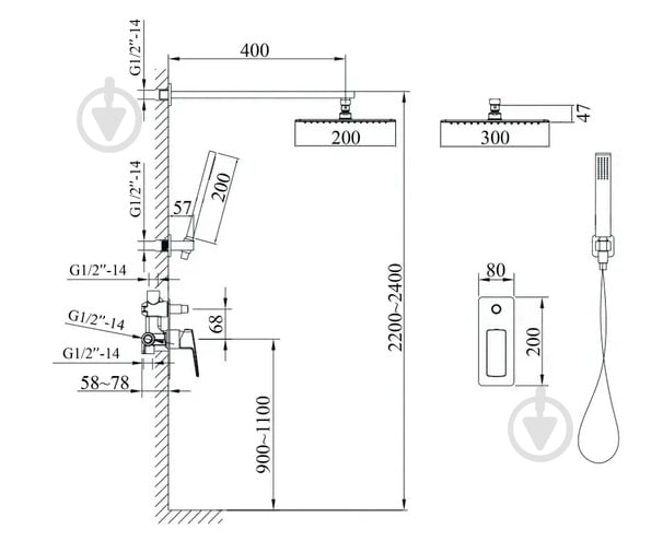Душевая система скрытого монтажа TOPAZ LEXI TLG 21205-H57 - фото 3 Душевая система скрытого монтажа TOPAZ LEXI TLG 21205-H57 - фото 3