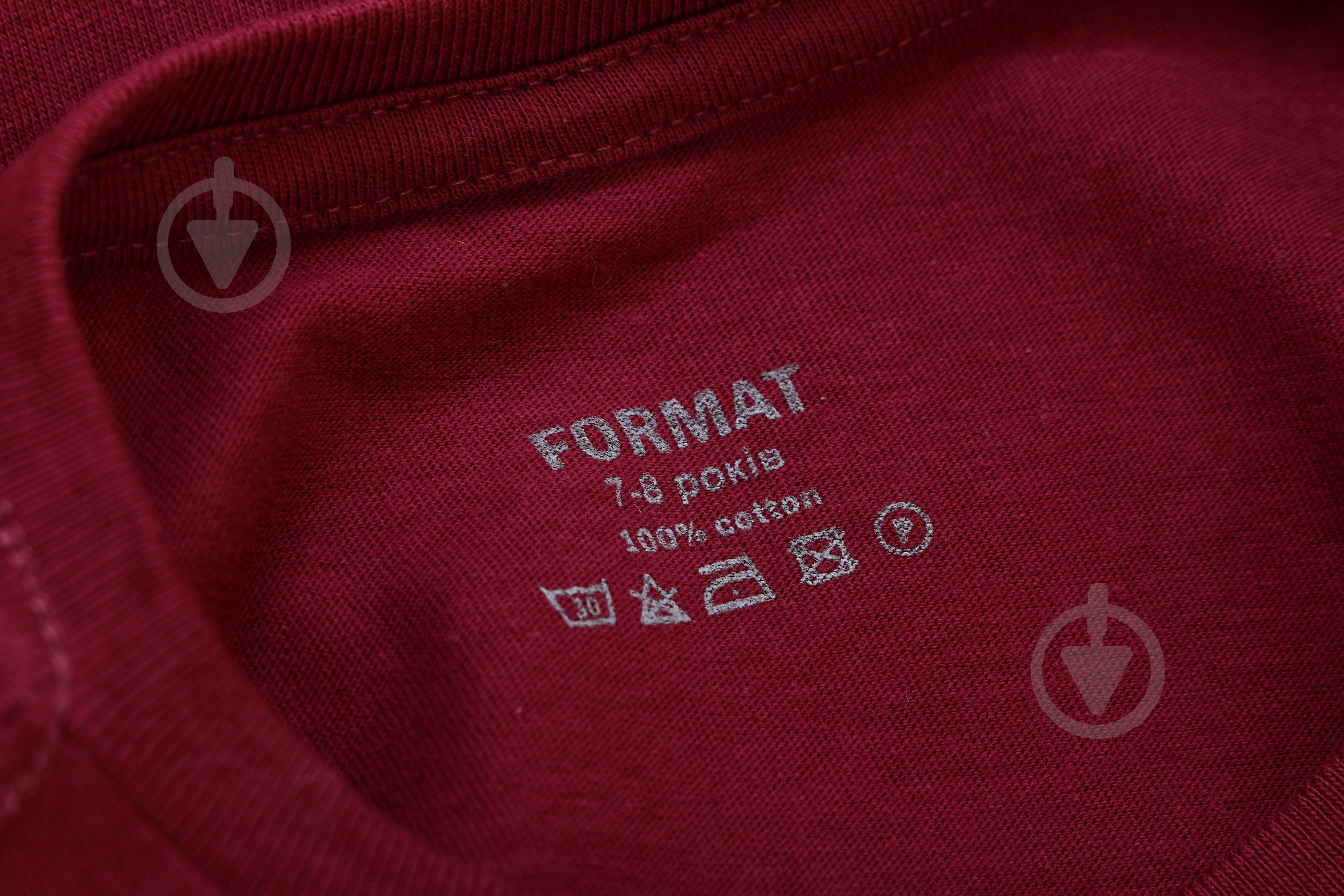 Футболка для девочек/для мальчиков р.152/158 бордовый 210 - фото 5