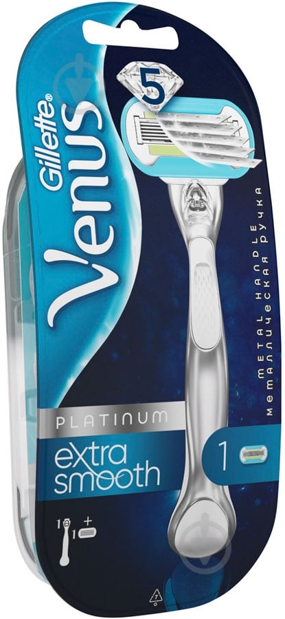 Станок для бритья Gillette Venus Platinum Extra Smooth со сменным картриджем 1 шт. - фото 2 Станок для бритья Gillette Venus Platinum Extra Smooth со сменным картриджем 1 шт. - фото 2