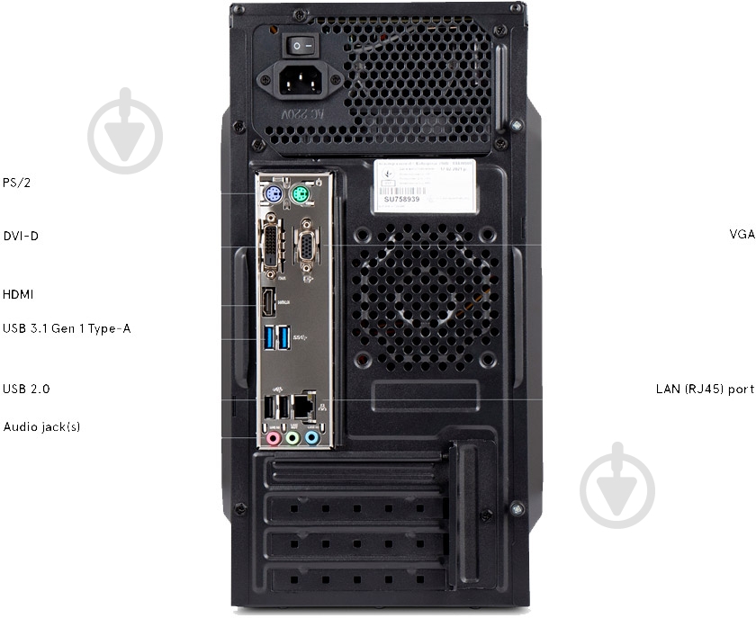 Комп'ютер Everest Office 1010 (1010_6104) black - фото 3