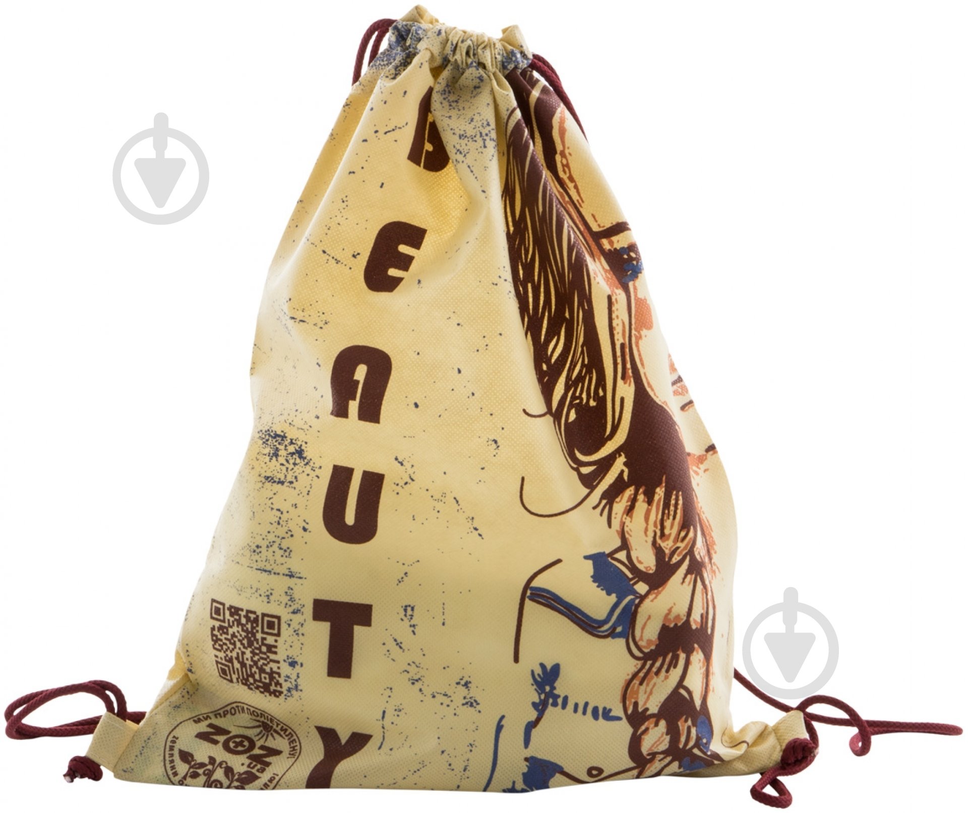 Экосумка-рюкзак Красота бежевый - фото 1