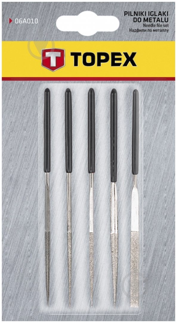 Набор надфилей Topex  5 шт. 06A000 - фото 2