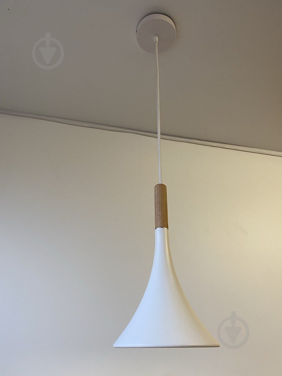 Подвес Luminaria 1x15 Вт GX53 белый/белый/дерево WOOD LINE P2406 WH - фото 8