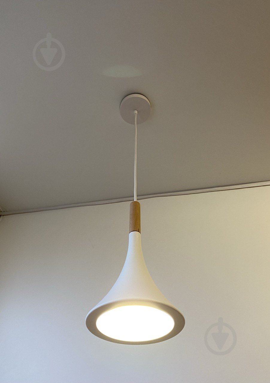 Подвес Luminaria 1x15 Вт GX53 белый/белый/дерево WOOD LINE P2406 WH - фото 7