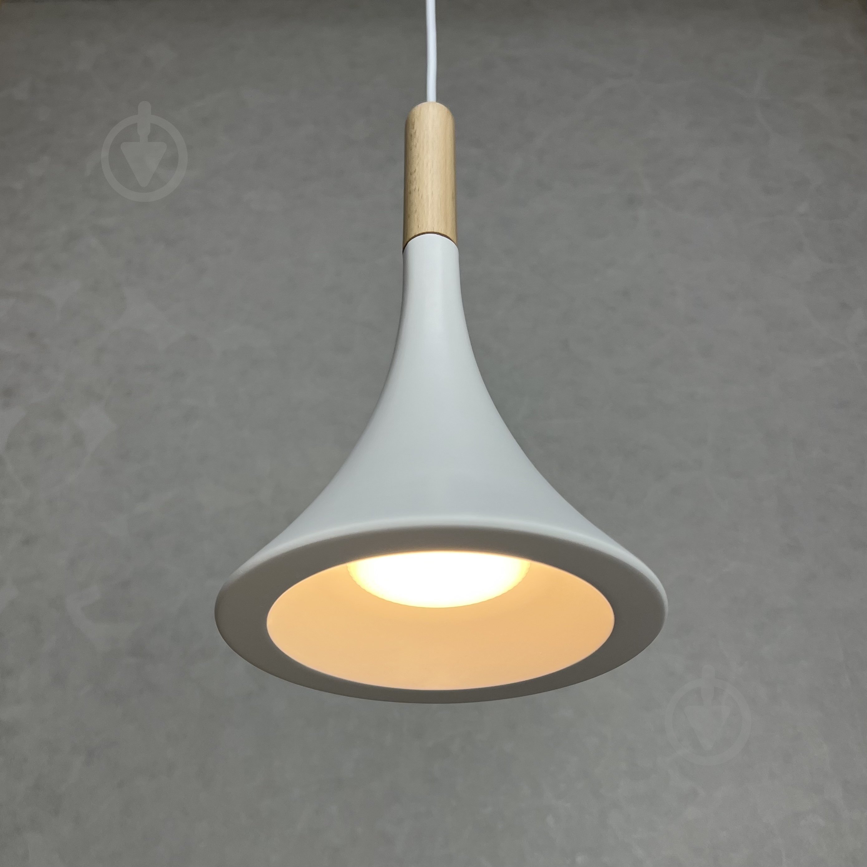 Подвес Luminaria 1x15 Вт GX53 белый/белый/дерево WOOD LINE P2406 WH - фото 3