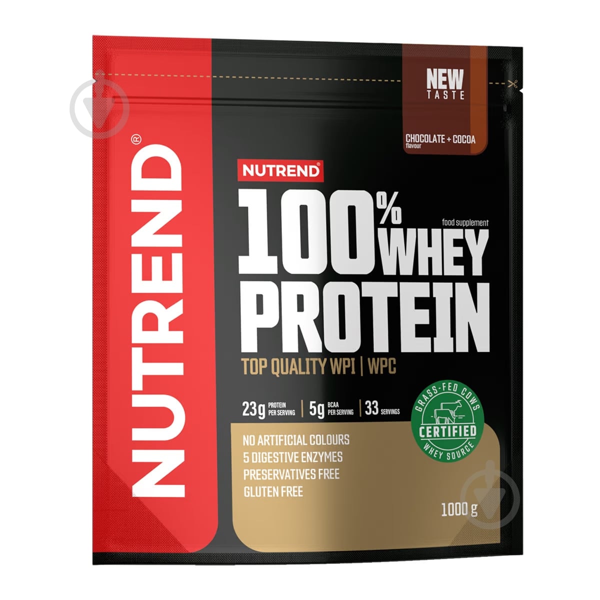 Протеїн NUTREND 100% WHEY PROTEIN шоколадний 1000 г - фото 1