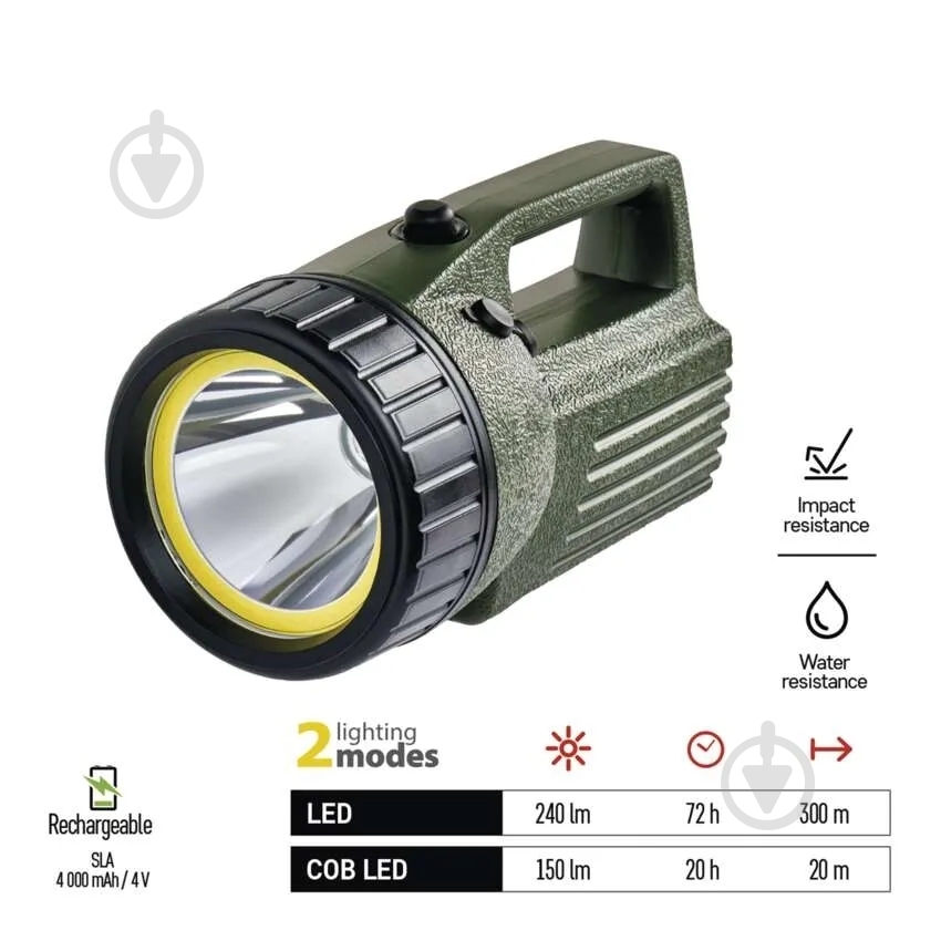 Фонарь Emos LED P2308 240Lm SLA 240 Lm зеленый P2308 - фото 5