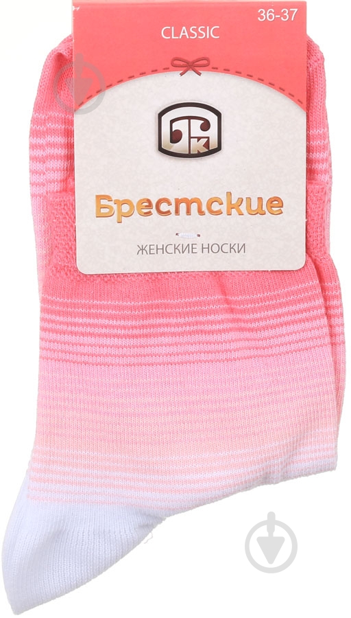 Носки Брестские 1100 Classic 059 р.25 розовый с белым - фото 1 Носки Брестские 1100 Classic 059 р.25 розовый с белым - фото 1