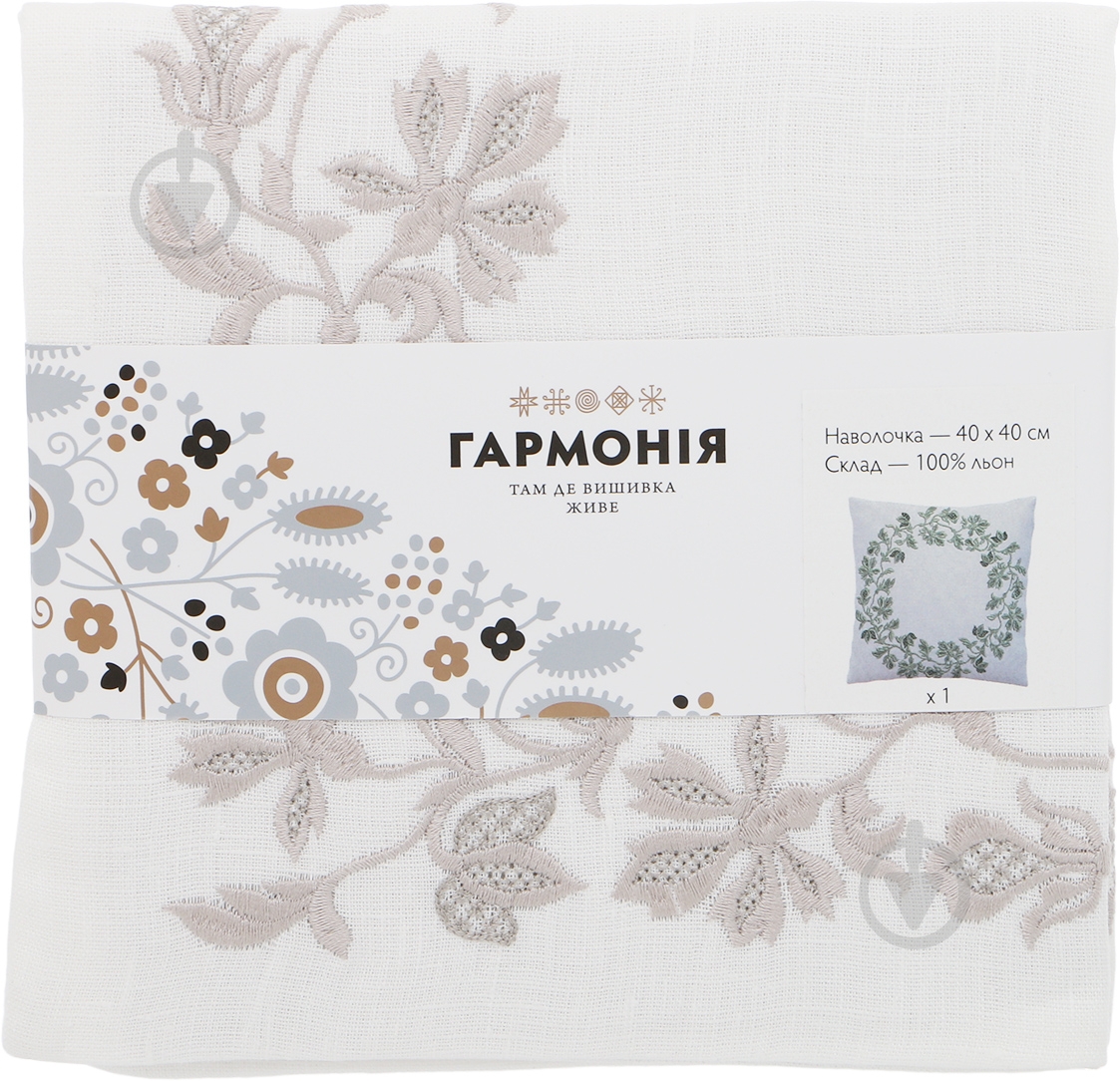 Наволочка Грация 40x40 см белый Гармонiя - фото 4