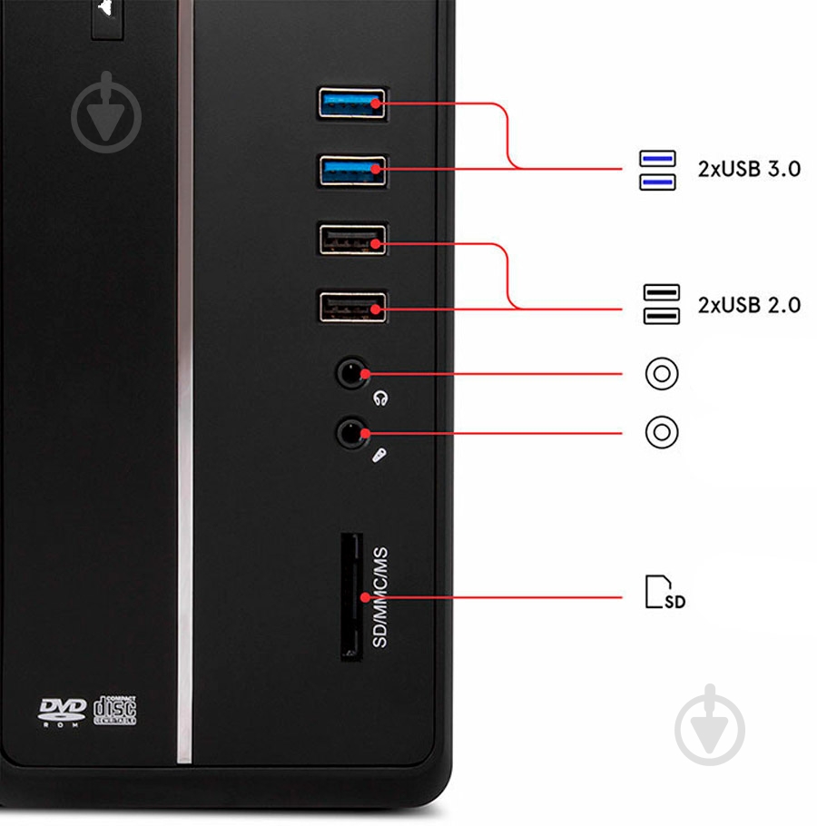 Компьютер Everest Office 1011 (1011_6409) black - фото 8