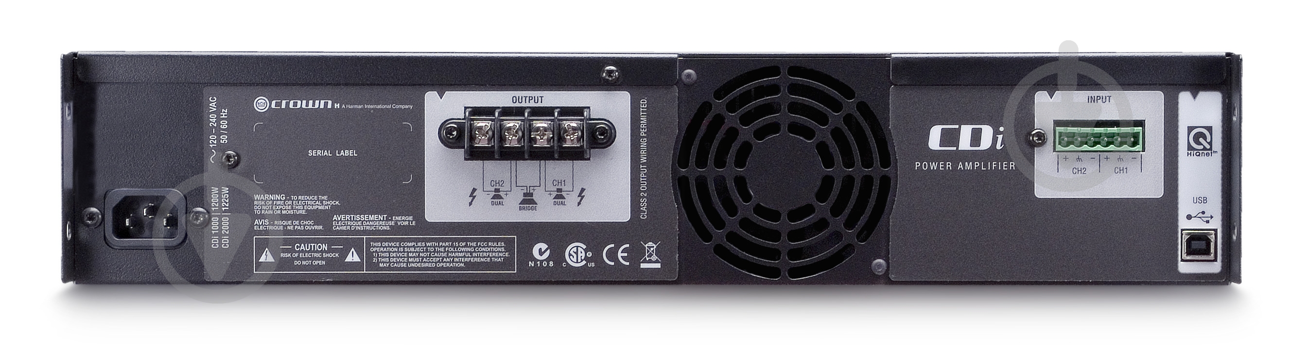 Усилитель мощности двухканальный Crown CDi2000 - фото 2