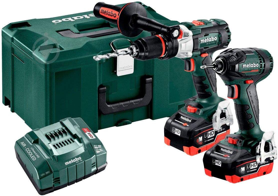 Набор аккумуляторного инструмента Metabo COMBO SET 2.1.15 18 V BL LIHD 685127000 - фото 1 Набор аккумуляторного инструмента Metabo COMBO SET 2.1.15 18 V BL LIHD 685127000 - фото 1