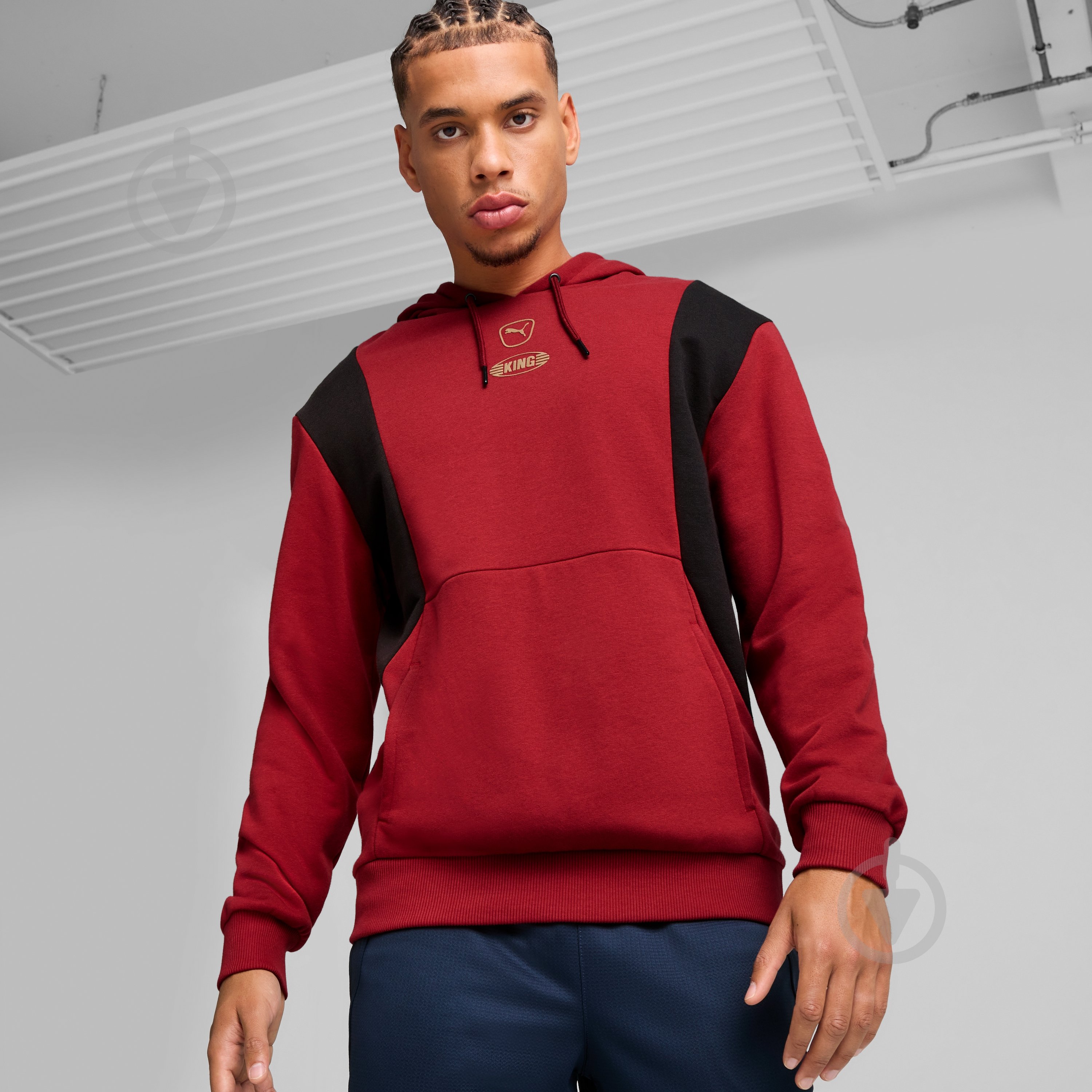 Джемпер Puma KING TOP HOODY 65898802 р.S бордовый - фото 3