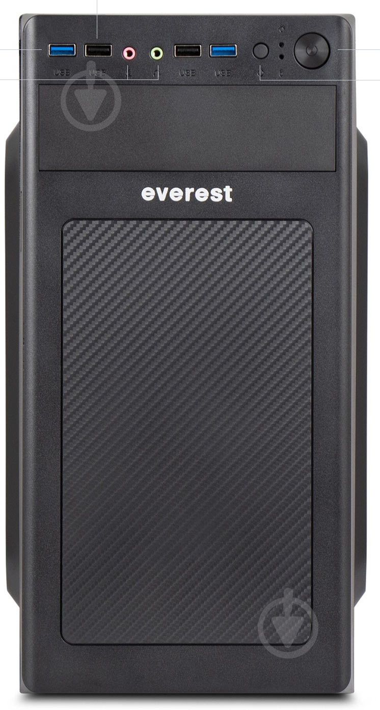 Компьютер Everest Home&Office (1020_8461) black - фото 2 Компьютер Everest Home&Office (1020_8461) black - фото 2