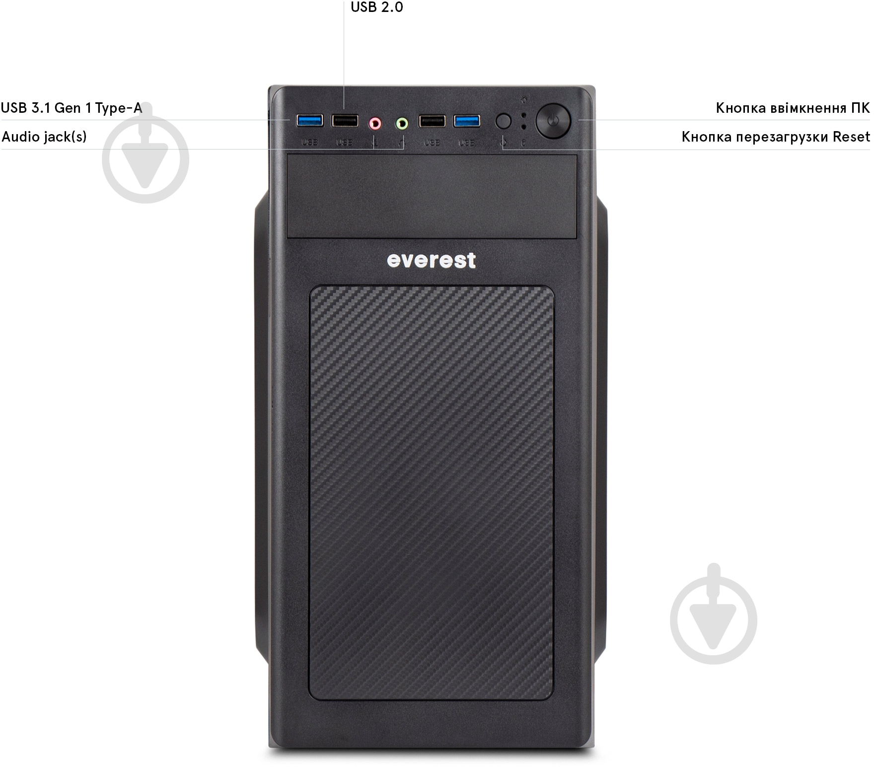 Комп'ютер Everest Home&Office 1020 (1020_8463) black - фото 4 Комп'ютер Everest Home&Office 1020 (1020_8463) black - фото 4