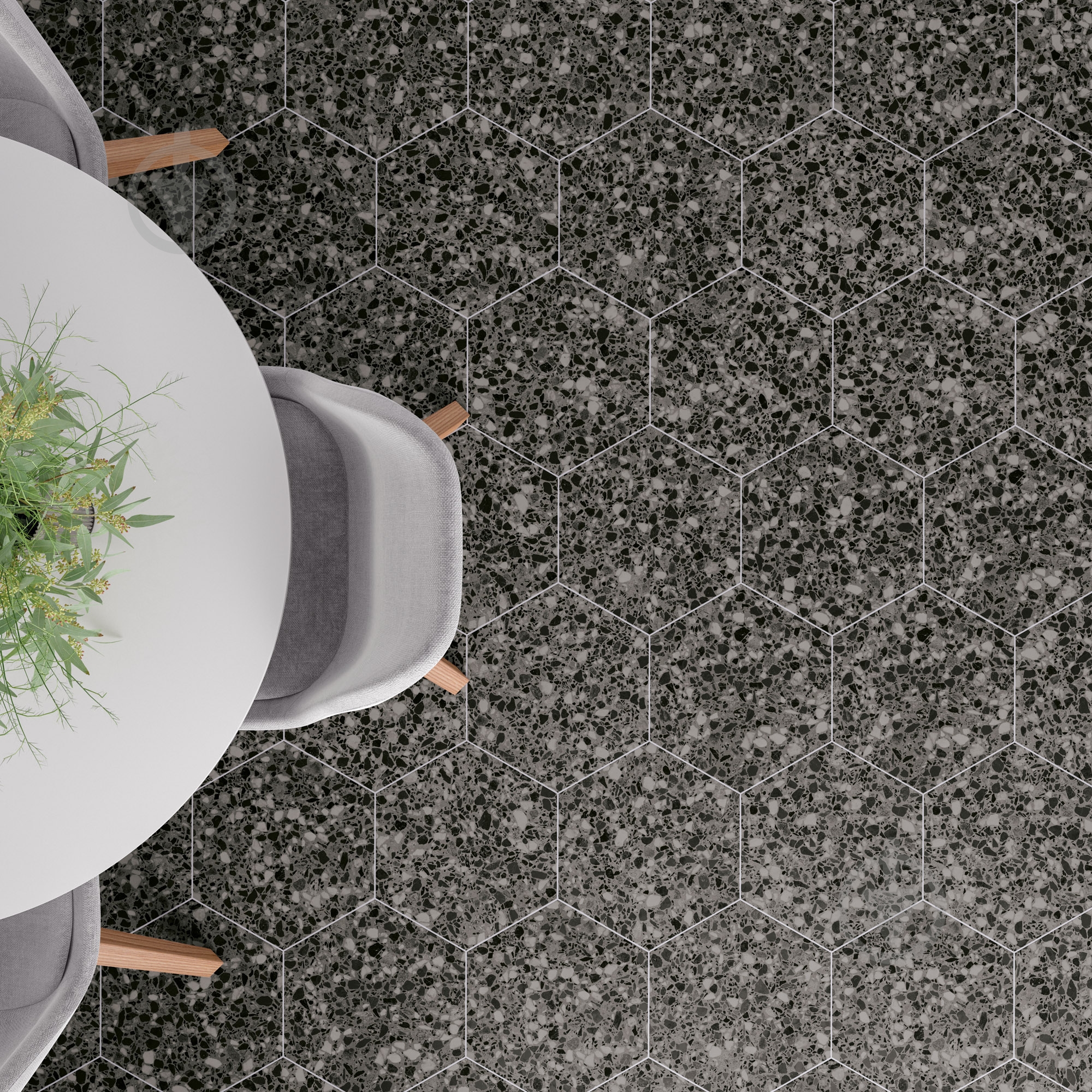 Плитка WOW TILES S.L. Terrazzo Graphite 32x36,8 см - фото 3