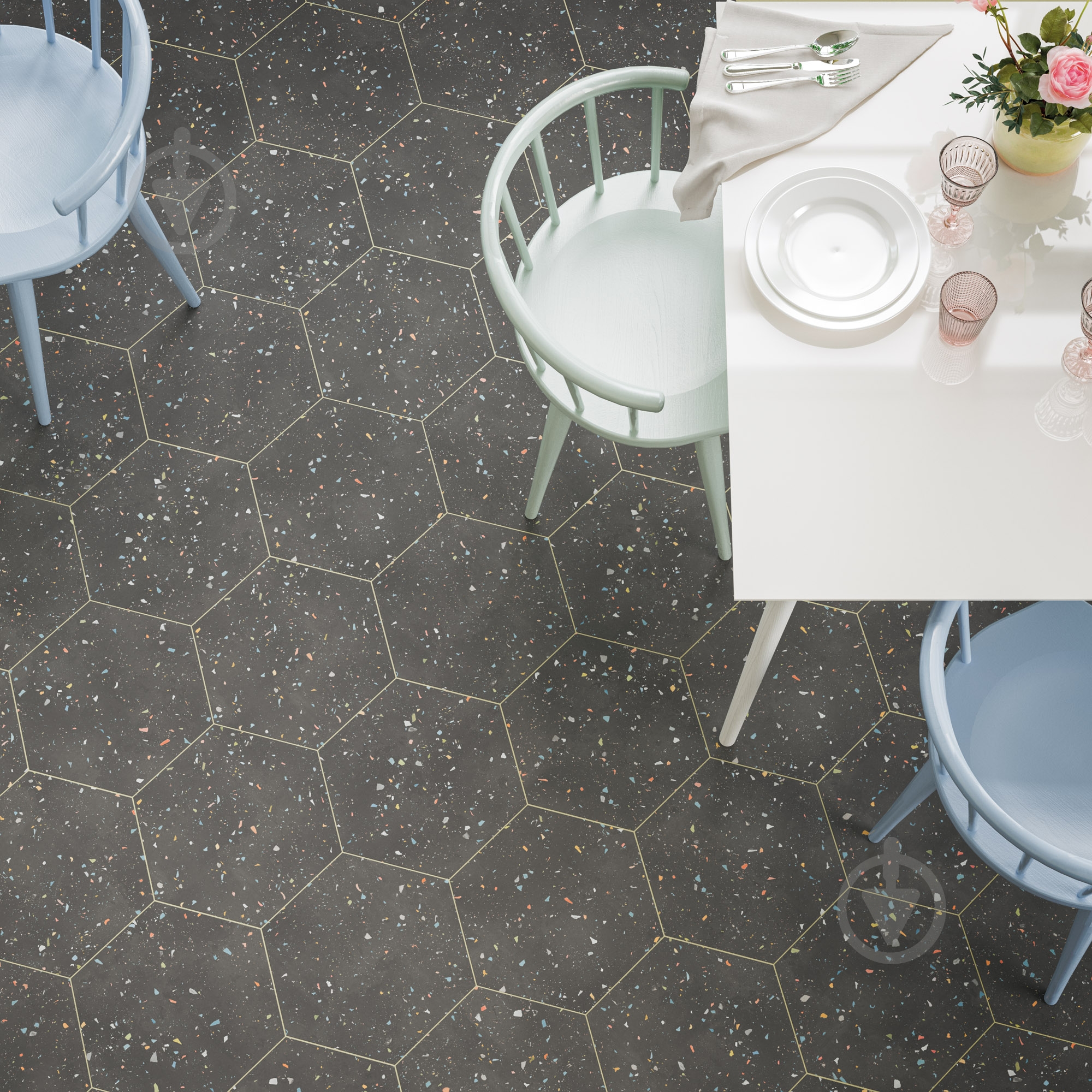 Плитка WOW TILES S.L. Terrazzo Graphite Colours 32x36,8 см - фото 2 Плитка WOW TILES S.L. Terrazzo Graphite Colours 32x36,8 см - фото 2