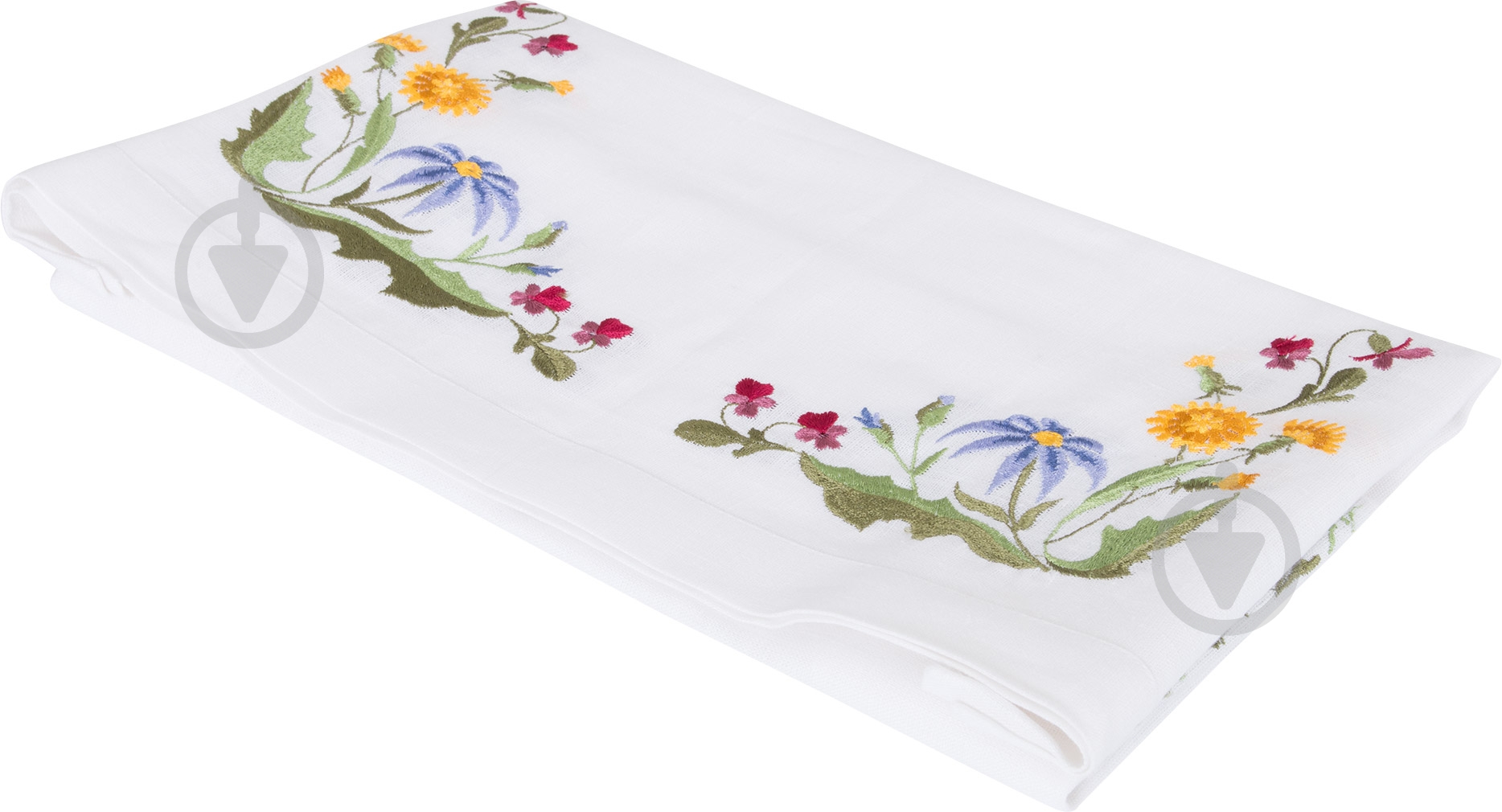 Дорожка (раннер) Полевые цветы 65x65 см белый Гармонiя - фото 1