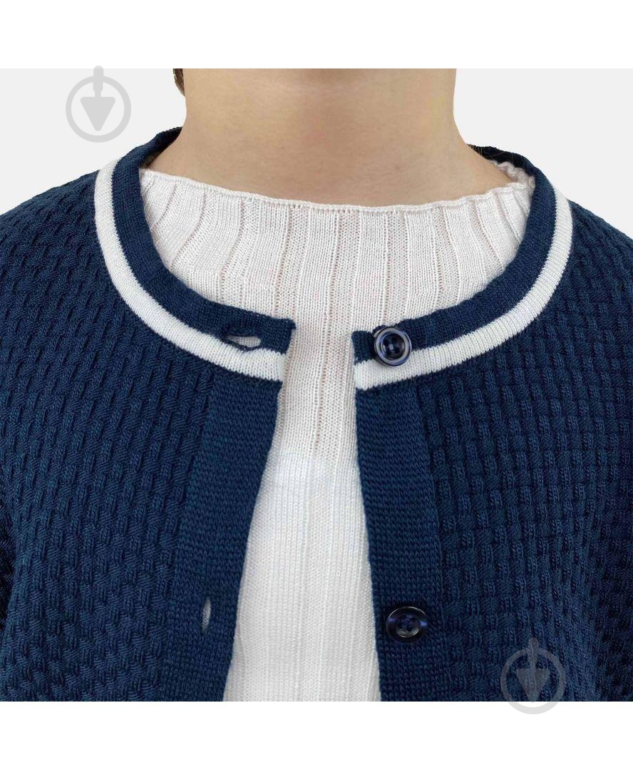 Кофта для девочки ART KNIT Герда р.128 синий - фото 2