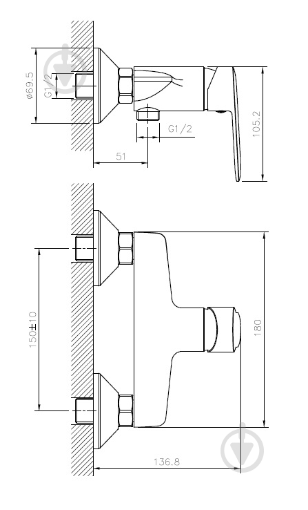 Смеситель для душа Water House Round new - фото 3