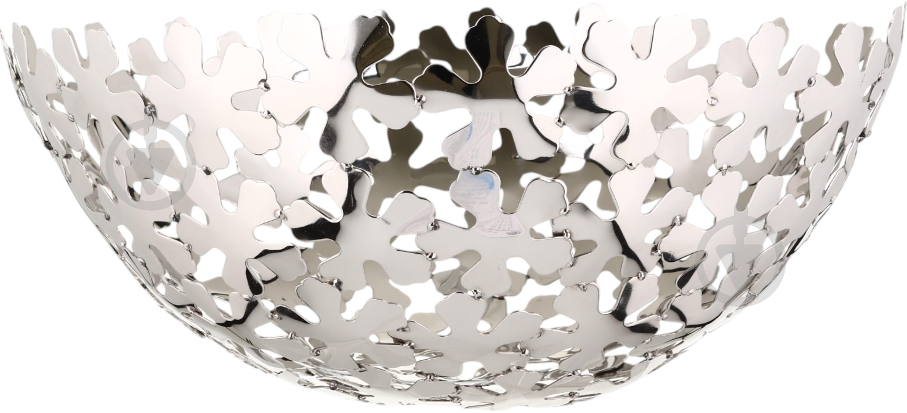 Фруктовниця Inari Silver Flowers 36x36x15 см - фото 2