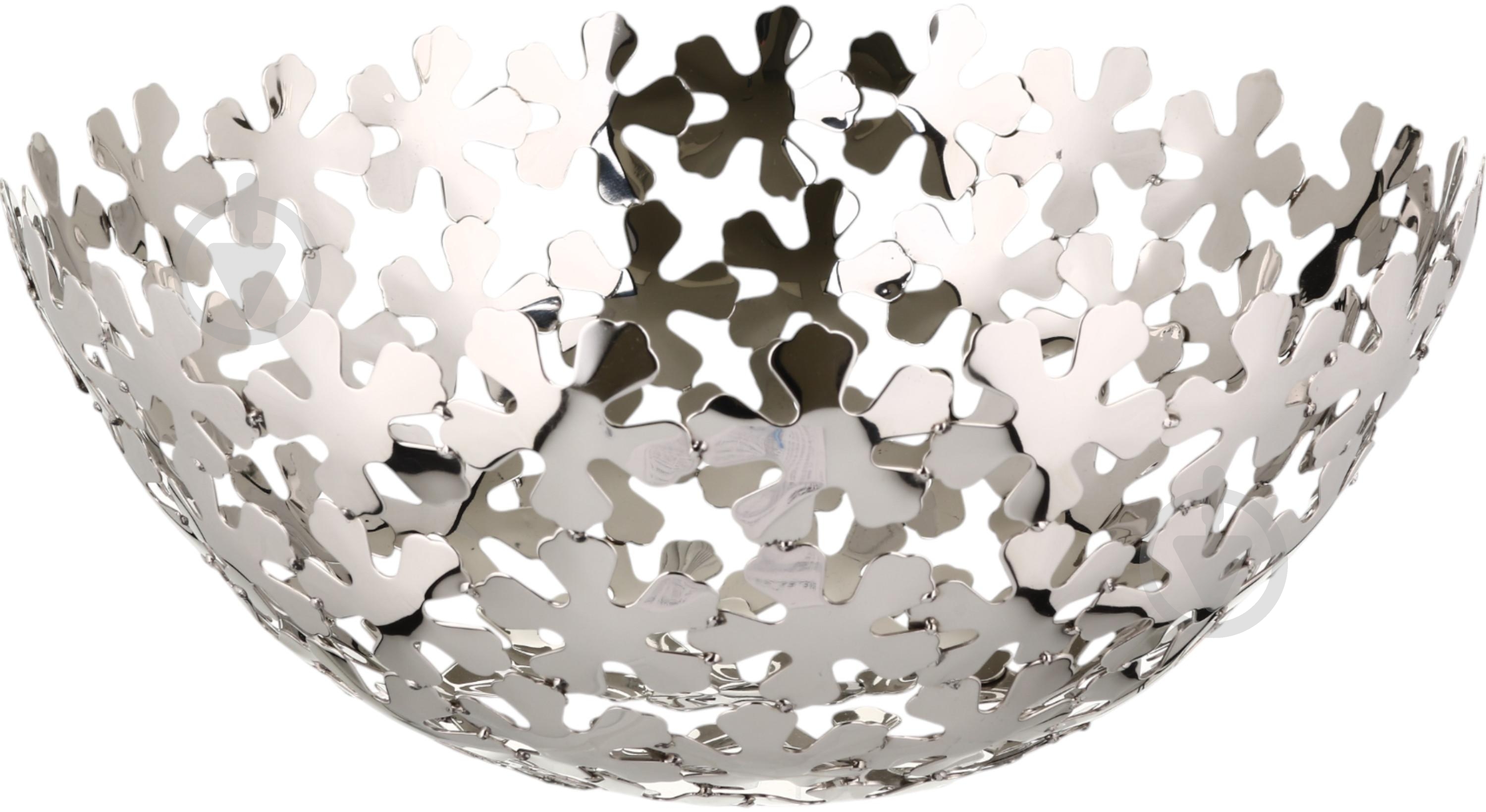 Фруктовниця Inari Silver Flowers 36x36x15 см - фото 1